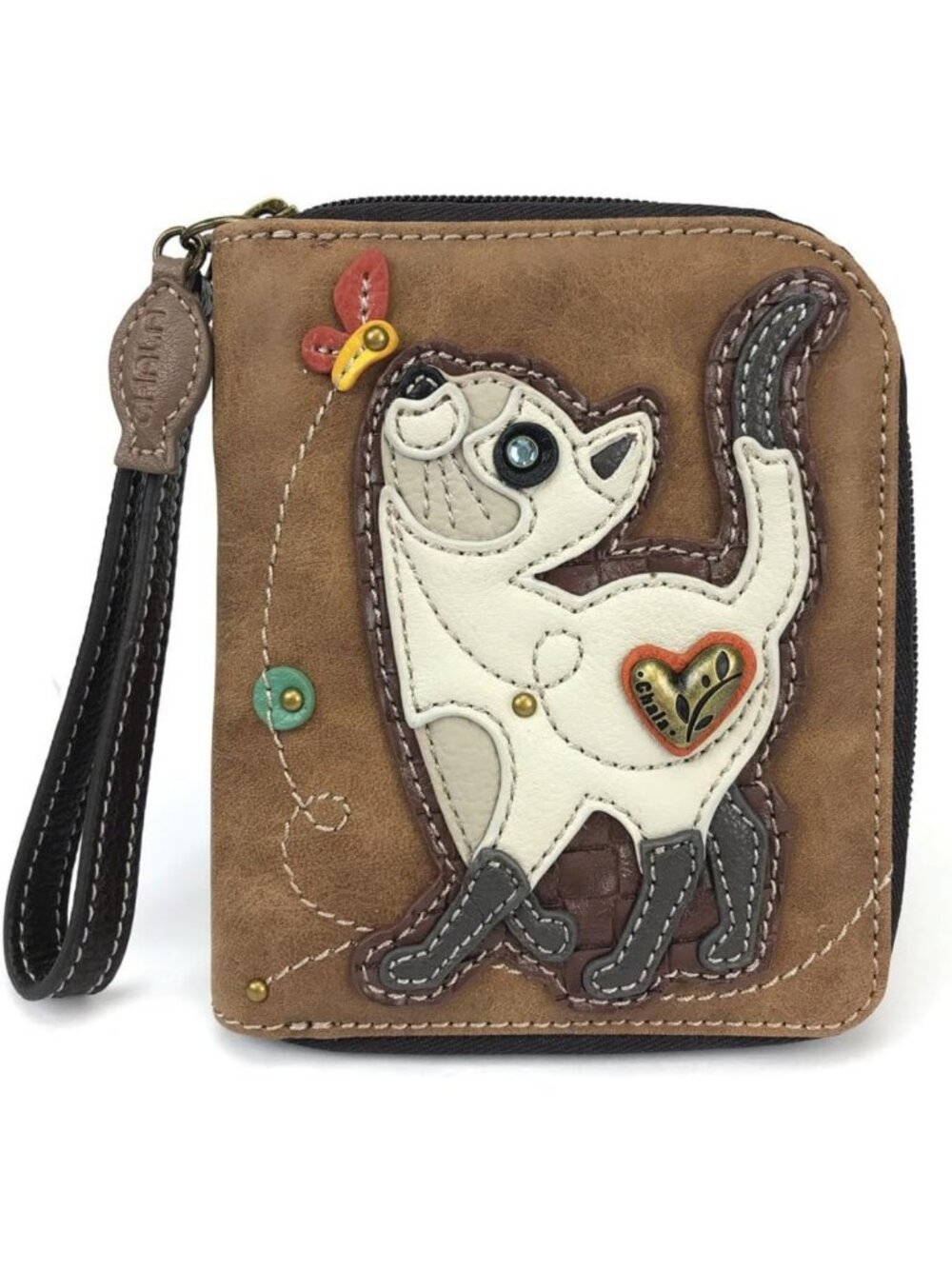 Stylish Zip Around Wallet Wristlet | 8 Card Slots | Durable PU Leather Design